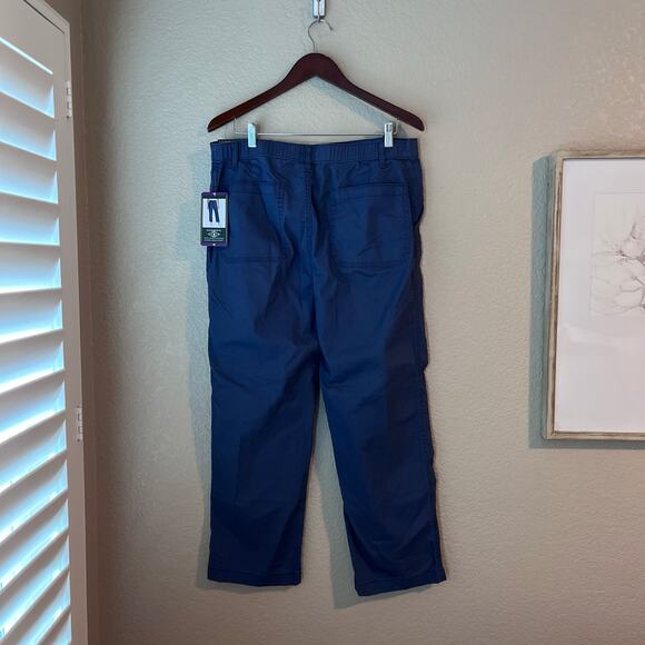 New G. H. Bass & Co. Chino Ankle Pant Blue Cotton Soft NWT 14 - Picture 4 of 7